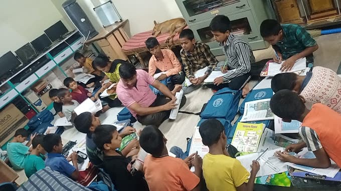 Children learning in a classroom